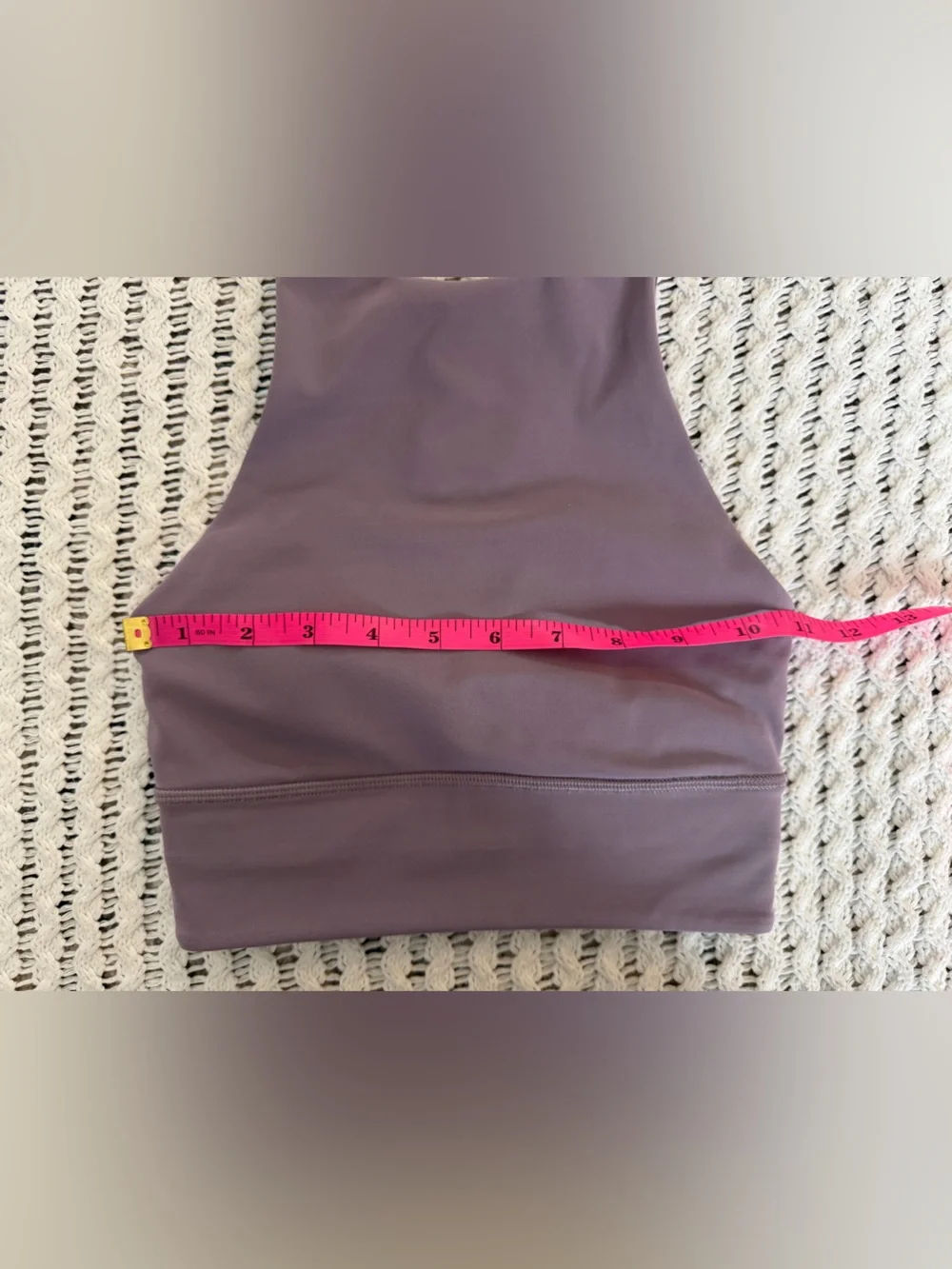 Lululemon Energy High-Neck Longline Tough Bra Light Purple EUC Women’s Size 2 - Picture 6 of 8